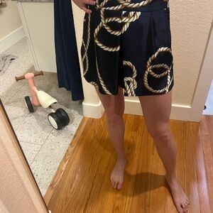 Zara Black and Gold Rope Print Skort